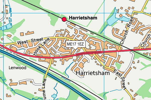 ME17 1EZ map - OS VectorMap District (Ordnance Survey)