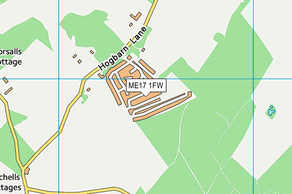 ME17 1FW map - OS VectorMap District (Ordnance Survey)