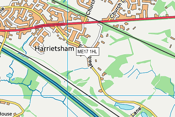 ME17 1HL map - OS VectorMap District (Ordnance Survey)