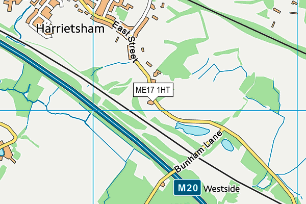 ME17 1HT map - OS VectorMap District (Ordnance Survey)