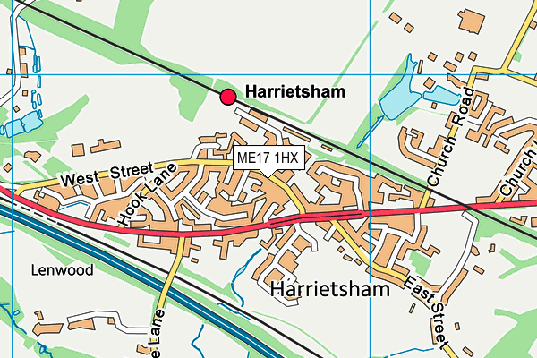 ME17 1HX map - OS VectorMap District (Ordnance Survey)