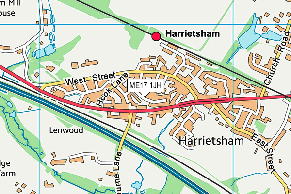 ME17 1JH map - OS VectorMap District (Ordnance Survey)