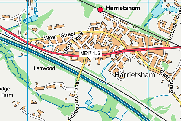 ME17 1JS map - OS VectorMap District (Ordnance Survey)