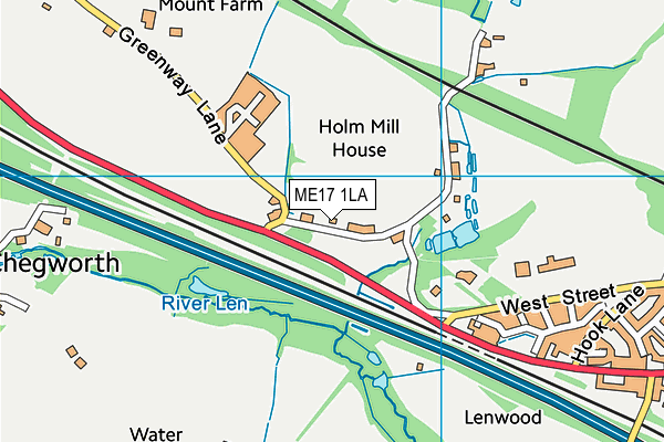 ME17 1LA map - OS VectorMap District (Ordnance Survey)