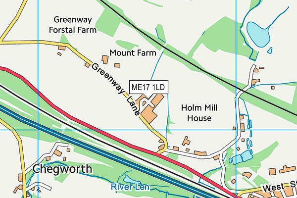 ME17 1LD map - OS VectorMap District (Ordnance Survey)