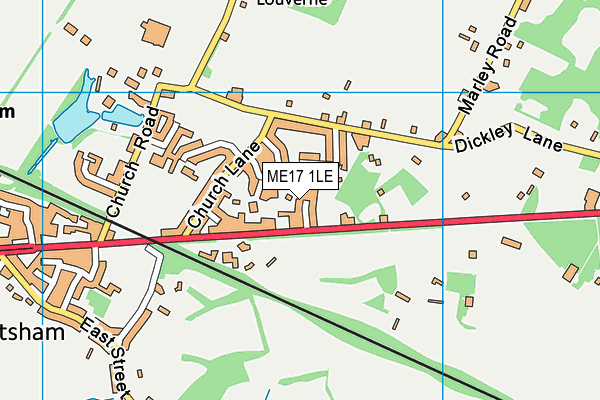 ME17 1LE map - OS VectorMap District (Ordnance Survey)