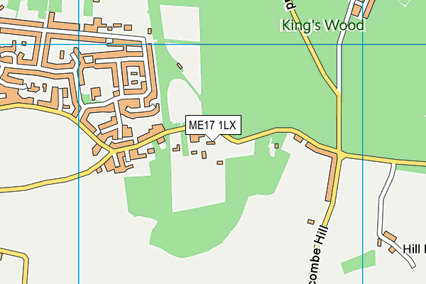 Kingswood Recreation And Sports Field map (ME17 1LX) - OS VectorMap District (Ordnance Survey)