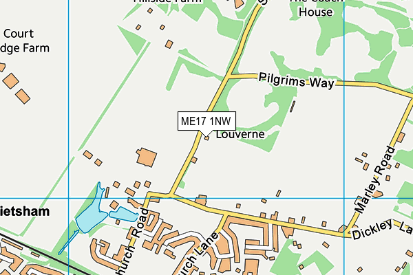 ME17 1NW map - OS VectorMap District (Ordnance Survey)