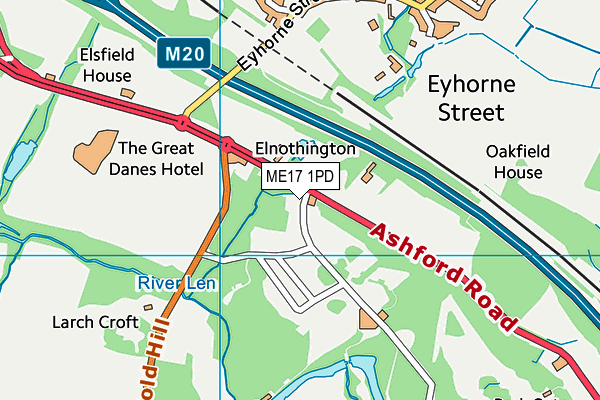 ME17 1PD map - OS VectorMap District (Ordnance Survey)