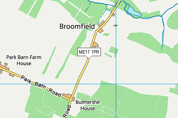 ME17 1PR map - OS VectorMap District (Ordnance Survey)