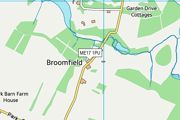 ME17 1PU map - OS VectorMap District (Ordnance Survey)