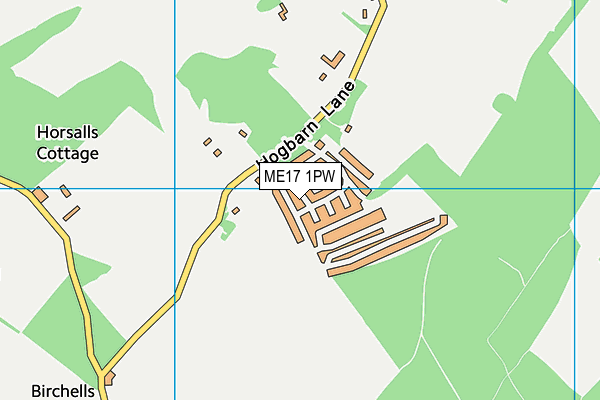 ME17 1PW map - OS VectorMap District (Ordnance Survey)