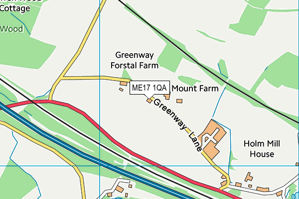 ME17 1QA map - OS VectorMap District (Ordnance Survey)