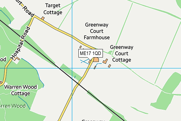 ME17 1QD map - OS VectorMap District (Ordnance Survey)