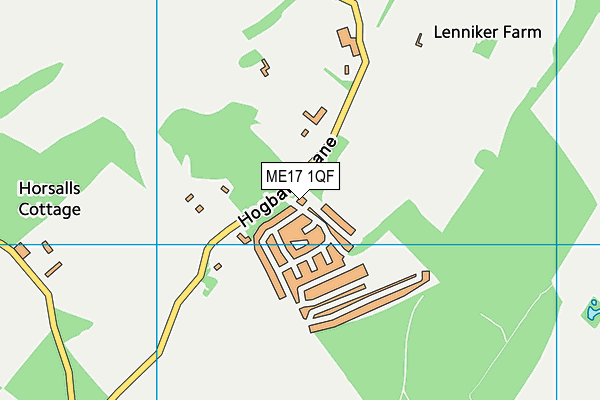 ME17 1QF map - OS VectorMap District (Ordnance Survey)