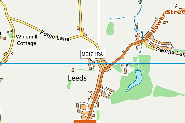 ME17 1RA map - OS VectorMap District (Ordnance Survey)