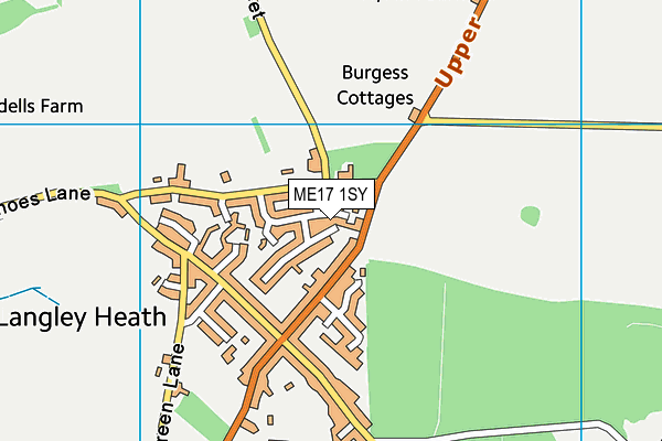 ME17 1SY map - OS VectorMap District (Ordnance Survey)