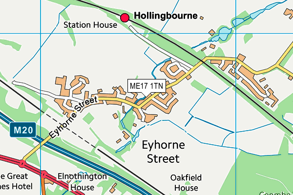 ME17 1TN map - OS VectorMap District (Ordnance Survey)