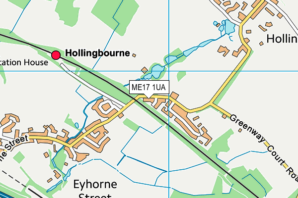 Hollingbourne Primary School map (ME17 1UA) - OS VectorMap District (Ordnance Survey)