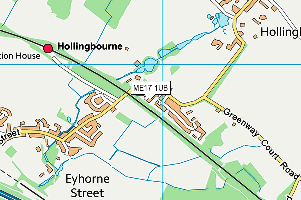 ME17 1UB map - OS VectorMap District (Ordnance Survey)