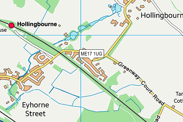 ME17 1UG map - OS VectorMap District (Ordnance Survey)