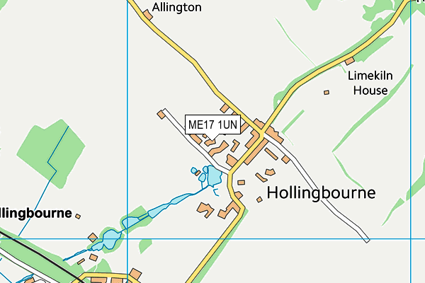 ME17 1UN map - OS VectorMap District (Ordnance Survey)