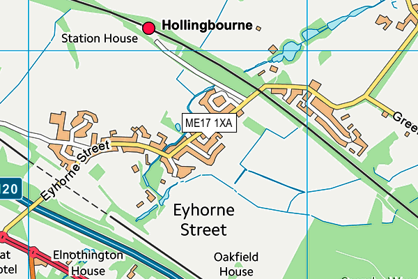 ME17 1XA map - OS VectorMap District (Ordnance Survey)