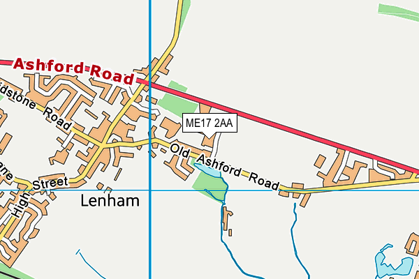 ME17 2AA map - OS VectorMap District (Ordnance Survey)