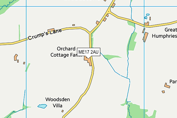 ME17 2AU map - OS VectorMap District (Ordnance Survey)