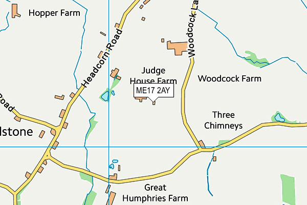 ME17 2AY map - OS VectorMap District (Ordnance Survey)