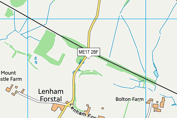 ME17 2BF map - OS VectorMap District (Ordnance Survey)