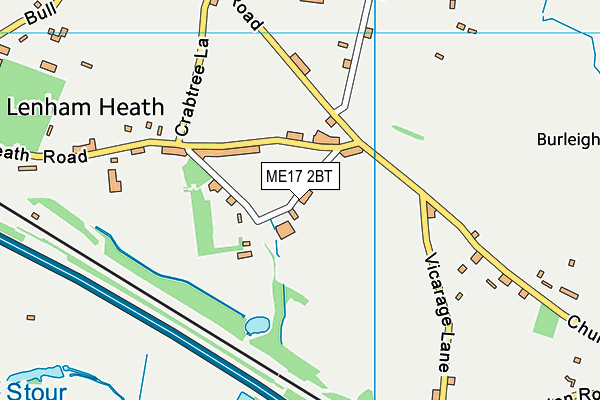 ME17 2BT map - OS VectorMap District (Ordnance Survey)