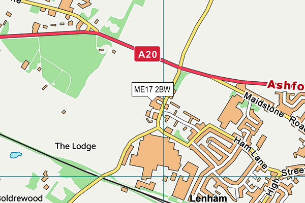 ME17 2BW map - OS VectorMap District (Ordnance Survey)