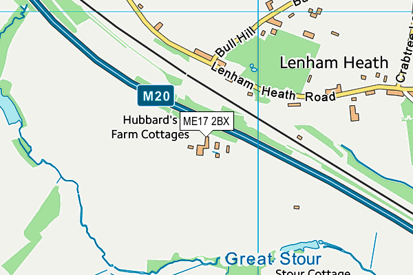 ME17 2BX map - OS VectorMap District (Ordnance Survey)