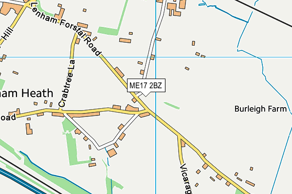 ME17 2BZ map - OS VectorMap District (Ordnance Survey)