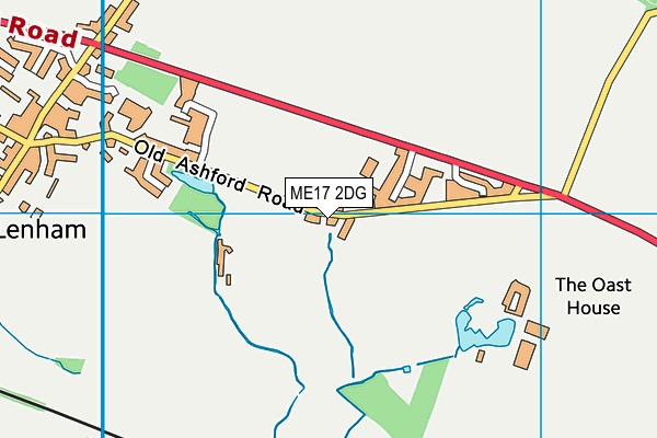 ME17 2DG map - OS VectorMap District (Ordnance Survey)