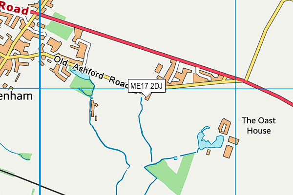 ME17 2DJ map - OS VectorMap District (Ordnance Survey)