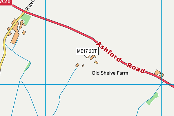 ME17 2DT map - OS VectorMap District (Ordnance Survey)