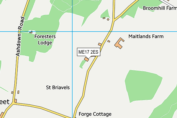 ME17 2ES map - OS VectorMap District (Ordnance Survey)