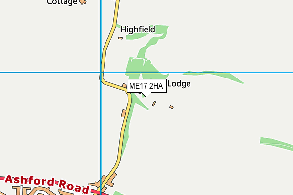 ME17 2HA map - OS VectorMap District (Ordnance Survey)