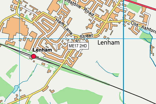 ME17 2HD map - OS VectorMap District (Ordnance Survey)