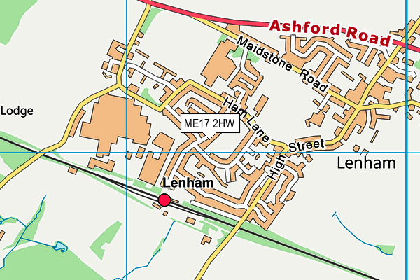 ME17 2HW map - OS VectorMap District (Ordnance Survey)