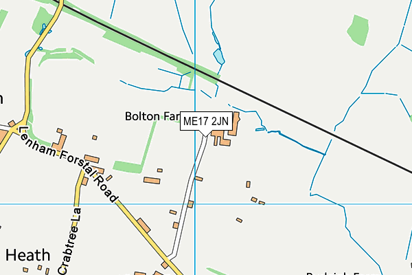 ME17 2JN map - OS VectorMap District (Ordnance Survey)