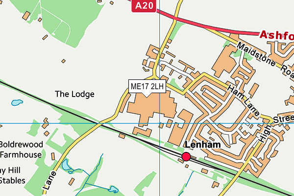 ME17 2LH map - OS VectorMap District (Ordnance Survey)