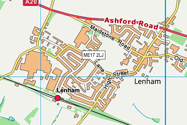 ME17 2LJ map - OS VectorMap District (Ordnance Survey)