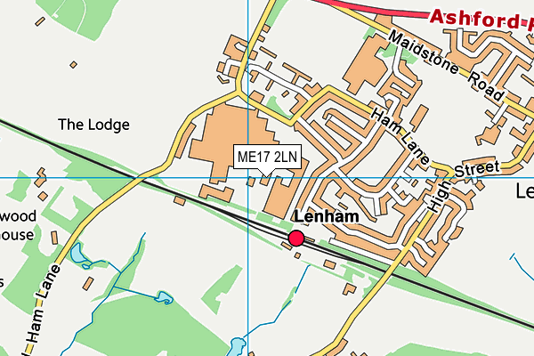 ME17 2LN map - OS VectorMap District (Ordnance Survey)