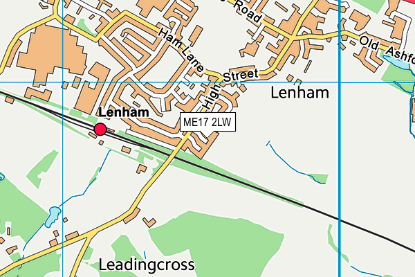 ME17 2LW map - OS VectorMap District (Ordnance Survey)