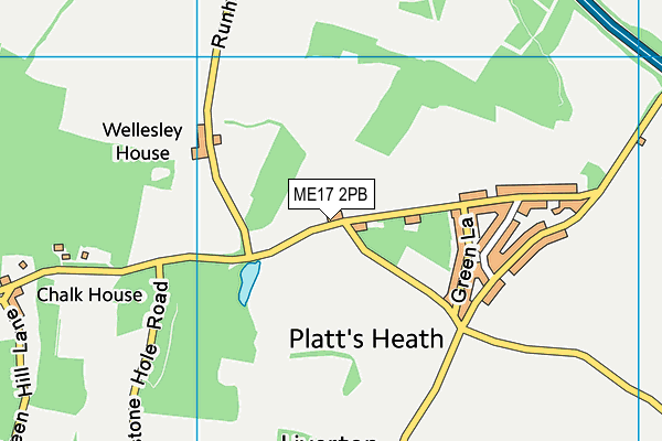 ME17 2PB map - OS VectorMap District (Ordnance Survey)