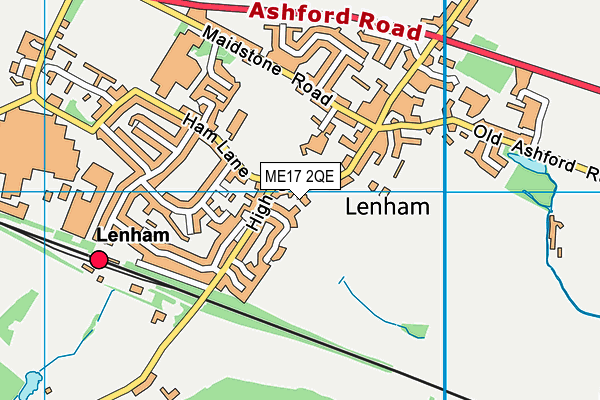 ME17 2QE map - OS VectorMap District (Ordnance Survey)