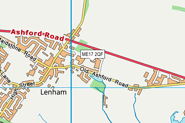 ME17 2QF map - OS VectorMap District (Ordnance Survey)